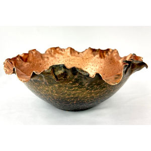 Hammered โต๊ะเสิร์ฟอาหารชามหรูหราโลหะทองแดงชามเสิร์ฟอาหารพรีเมี่ยม Handmade ขนมหวานเสิร์ฟชาม - Product Image 3