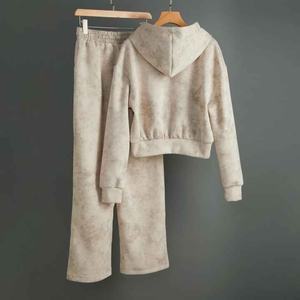 Ensemble de survêtement femme deux pièces de qualité supérieure sweat à manches longues et pantalon imprimé sport usage quotidien Fitness Gym vêtements de sport - Product Image 6