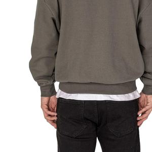 Sweatshirts surdimensionnés en coton pour hommes avec broderie de logo personnalisée Stonewashed 3D Technique Plain Crewneck Design - Product Image 6