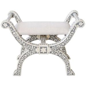 Taburetes de lujo con incrustaciones de hueso, muebles elegantes de decoración para el hogar, taburetes de madera, almacenamiento de cocina, sillas únicas para sala de estar y oficina - Product Image 3