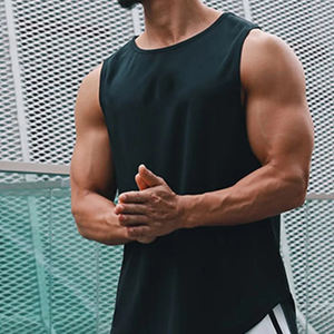 Camiseta Deportiva sin Mangas de Spandex/Algodón para Hombre, Estilo Informal para Verano, Diseño Liso Personalizado con Logotipo Propio, Estilo Formal, Secado Rápido - Product Image 2