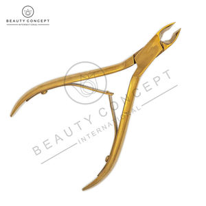 Cortaúñas Profesional de Metal Dorado de Alta Calidad, Duradero, con Abertura de Mandíbula Ancha, Impresión de Logotipo Personalizado, Concepto de Belleza - Product Image 3