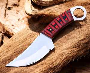 Cuchillo de Hoja Fija Hecho a Mano con Funda para Supervivencia al Aire Libre, Camping, Pesca, Caza, Cuchillos de Acero con Alto Contenido de Carbono con Funda - Product Image 2