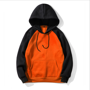 Dernière conception 2026 hommes de haute qualité raglan manches longues poche solide pull lourd coton polaire Baseball à capuche - Product Image 6