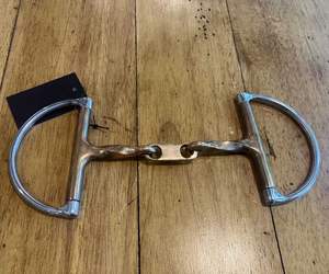 Haute qualité en acier inoxydable large 4 "Dee Ring Bit cuivre 15mm fil torsadé lien français produits de cheval équestre - Product Image 5