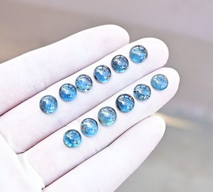 ทีลไซยาไนท์กลมพลอยขัดเงาขายส่งไซยาไนท์ Cabochon อัญมณีสําหรับเครื่องประดับทําอุปทานจํานวนมาก - Product Image 3