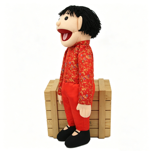 Marioneta de Peluche de Personaje Humano para Ventriloquismo, Juguete Interactivo para Contar Cuentos, Algodón PP, Accesorios con Temática Étnica, Carga USB, para Todas las Edades - Product Image 3
