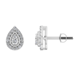 ต่างหูเม็ดเพชรรูปลูกแพร์สุดอินเทรนด์950คลาสสิกเครื่องประดับสำหรับงานแต่งงานแบบธรรมชาติหรูหรา - Product Image 1