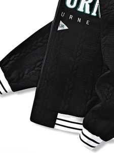 Veste de baseball réversible de luxe en laine pour hommes Veste universitaire de style letterman Veste respirante à décor brodé pour hommes - Product Image 6