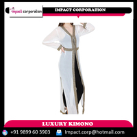 Robe maxi Abaya en satin à imprimé floral d'été en gros Bretelles spaghetti Travail manuel Beauté Style musulman Eid Offre en gros Taille élastique