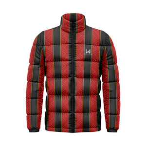 Veste d'hiver matelassée légère et imperméable unisexe de haute qualité, col roulé, impression par sublimation personnalisée, fermeture éclair - Product Image 5
