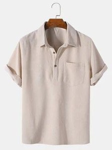 เสื้อเชิ้ตลายตารางแขนยาวสำหรับผู้ชายเสื้อเชิ้ตลายตารางแขนยาวมีกระเป๋าหน้าอกสำหรับผู้ชาย - Product Image 5