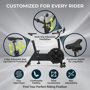 Bicicleta de Aire de Grado Comercial VIGFIT con Monitor LCD para Gimnasio, Entrenamiento HIIT, Cardio, Ejercicio Profesional, Bicicleta de Aire Assault - Product Image 2