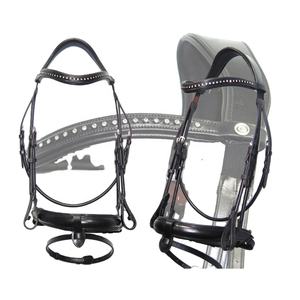 สายรัดคิ้วคริสตัลอย่างดีหนังอินเดียแท้ประดับเพชรแบบตะวันตกมีความทนทานต่อการแข่ง - Product Image 2