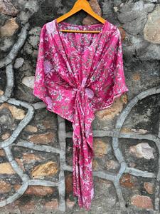 Fait à la main 100% coton caftan robe indien imprimé fleuri parole longueur plage Caftan taille naturelle vêtements de nuit Maxi Kimono coton - Product Image 6