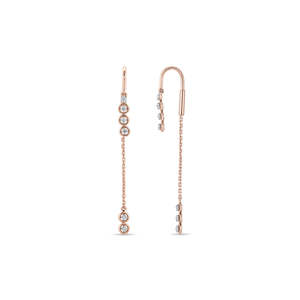 Boucles d'oreilles en diamant Crystal Drape Sui Dhaga - Product Image 5