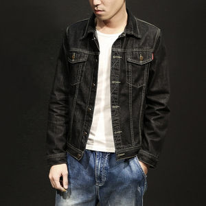 Vestes d'extérieur élégantes de haute qualité pour hommes 2025, vestes en jean brodées pour hommes, 100% coton, manches longues, veste tactique pas chère - Product Image 5