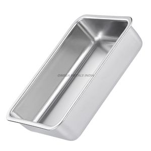 Elegante bandeja de servicio rectangular plateada con acabado liso Diseño moderno para un entretenimiento diario elegante - Product Image 2