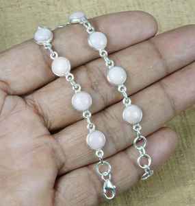 Natural Pink <b>Opal</b> Gemstone 925 Sterling Silver Rhodium Plated Handmade Designer Fine Jewelry Customized <b>Bracelet</b> For Women - Product Image 2