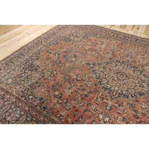 Tapis vintage surdimensionné 9,6 x 12,2 pieds, tapis turc marron avec motifs de plantes et d'arbres - Product Image 4