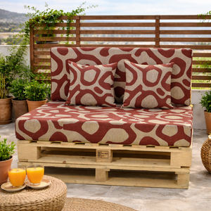 Juego de 4 Cojines Duraderos de Tela para Pallets de Exterior, 120x80 + 120x50 cm, para Sofá de Jardín, 12 cm de Grosor, con Funda Extraíble - Product Image 1