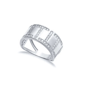 À la mode T Design CZ Stones Band Ring Turc Fabriqué À La Main En Gros 925 Bijoux En Argent Sterling - Product Image 5