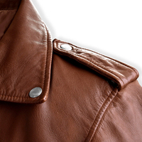 Stilvolle Herren Echtlederjacke mit Langen Ärmeln Neuestes Design Hochwertige Beliebte Neue Winterjacke