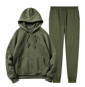 Nuevo traje de sudor Envío directo Logotipo personalizado Poliéster Manga larga Jersey Sudadera con capucha Pantalones Conjunto de 2 piezas Traje de jogging Trajes de chándal para hombres - Product Image 4