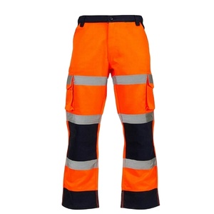 Pantalon de travail jaune haute visibilité ANSI Classe 1 avec logo personnalisé, pantalon de sécurité réfléchissant à LED - Product Image 1