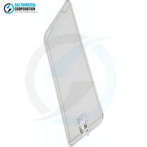 Couvre-panier médical manuel en acier inoxydable réutilisable pour stérilisation clinique, uniquement pour panier à fond plat - Product Image 3