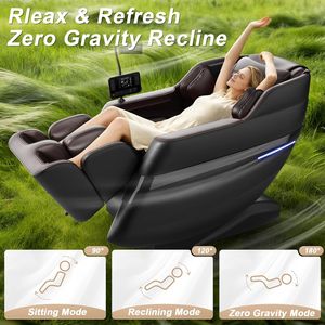 Sillón de Masaje con Oxígeno Negativo, Ajuste Automático de Hombros, Sillón de Masaje Eléctrico Reclinable de Cuerpo Completo con Gravedad Cero - Product Image 4