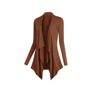 Sweat-shirt robe femmes personnalisé goutte épaule surdimensionné à capuche 1 pièce Long automne tricoté à capuche motif solide - Product Image 1