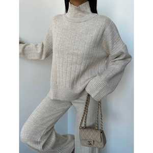 Conjunto de Suéter de Punto Estilo Pescador para Mujer, Colección 1006 - Product Image 1