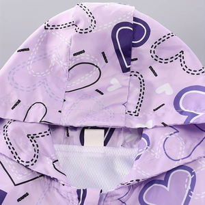 แจ็กเก็ตมีฮู้ดลำลองน้ำหนักเบาลายน่ารักสำหรับเด็กผู้หญิงมีกระเป๋าเหมาะสำหรับกลางแจ้งในฤดูใบไม้ผลิฤดูใบไม้ร่วง - Product Image 4