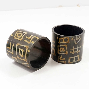 Servilletero de cuerno de búfalo hecho a mano único, accesorio de Decoración de mesa ecológico, servilletero duradero para fiestas - Product Image 6