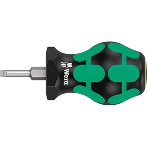 WERA 335 Stubby <b>Screwdriver</b> with 24.5 mm Round Blade and 3.5 mm Cutting Width 2-Component Handle - Product Image 1