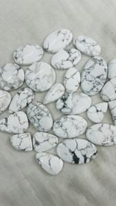 Lote al por mayor de cabujón de howlita natural 100%, piedras preciosas sueltas curativas suaves, opciones de tamaño de alambre de cristal personalizado disponibles - Product Image 3