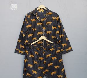 Ensemble de pyjama en coton ultra doux pour femmes, ensemble de pyjama en coton ultra doux, ensemble ethnique de pyjama de demoiselle d'honneur, ensemble court de nuit, grande taille, été - Product Image 1