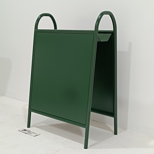 Outdoor Metal A-Frame Double-Sided Sidewalk Shop Sign Stand Pavement Advertising <b>Board</b> for Business - Product Image 5