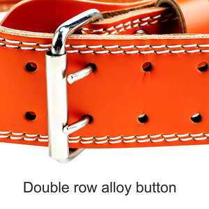 TWILL SPORTS TS-2102 Men's High Quality Cowhide Leather Weightlifting Belt <b>Adjustable</b> <b>Strap</b> Customizable Logo Fitness Safety - Product Image 4