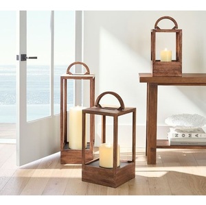 Linternas de madera baratas de alta calidad, decoraciones navideñas para el hogar y centros de mesa de boda con portavelas para ocasiones festivas - Product Image 2