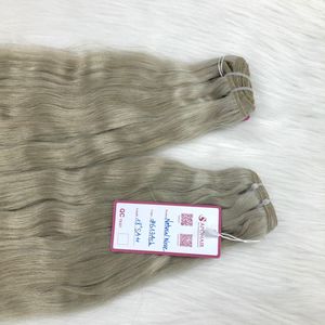 วิกต่อผมต่อผมหยักศกสองด้านสีบลอนด์ขี้เถ้า - Product Image 4