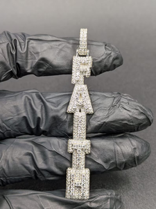 Pendentif Lettre Hip Hop Iced Out en Moissanite VVS, Sertissage Pavé, Luxe, Unisexe, pour Usage Quotidien - Product Image 4