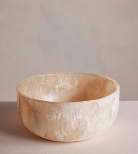 Bol à salade et à fruits en résine polie artisanale, décoration de haute qualité, présentoir de table, design moderne et luxueux - Product Image 1