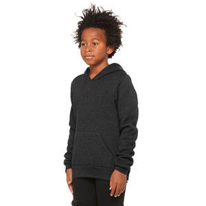 YOUTH SPONGE FLEECE PULLOVER Kids <b>HOODIE</b> Dark <b>Grey</b> Heather Kids Boys and Girls Custom Hoodies & Sweatshirts Design Your Own - Product Image 4