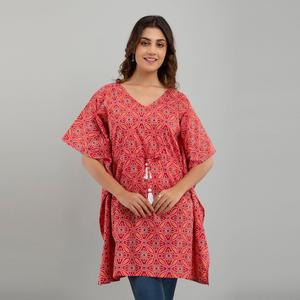 Bandhani Print Pink <b>Kaftan</b> Dress Hand Drawn Georgette Pakistani Style Anarkali with Salwar Soft Indian Clothing-SHKUP1232 - Product Image 6
