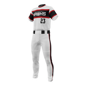 Personnalisation Équipe de sport américain personnalisé blanc marron rayures style personnalisé cousu maillots de baseball - Product Image 4