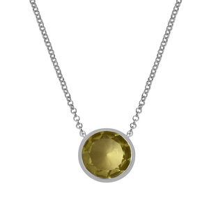 สร้อยจี้อัญมณีควอตซ์เลมอนธรรมชาติทำจากเงินสเตอลิง925น่ารักสายโซ่เครื่องประดับชั้นดี - Product Image 6