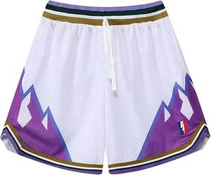 Shorts de basket-ball pour hommes, shorts de sport pour la salle de sport, shorts de course à pied avec imprimé graphique en mesh - Product Image 1
