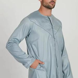 Vêtements islamiques pour hommes à manches longues, grande taille, Jubba (Thobe) saoudien de Dubaï, design à fermeture éclair, vente chaude - Product Image 2